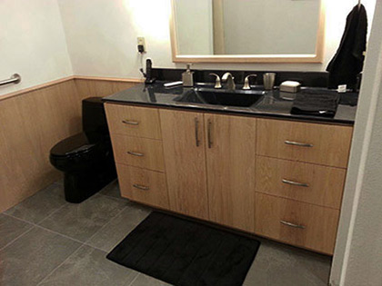 Bath Vanity and Mirror