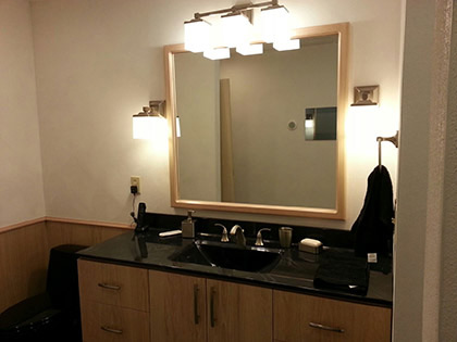 Bath Vanity and Mirror