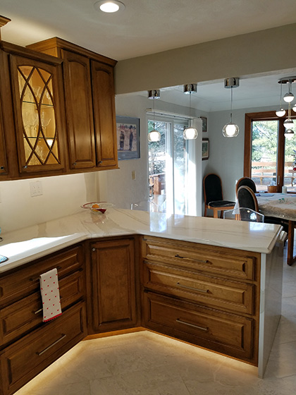 Cherry Built-In Bookcases