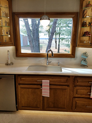 Bath Vanity and Mirror